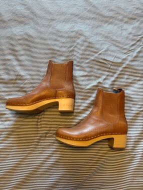 Loeffler Randall Annabel Leather Clog Boots (never worn) size 7.5